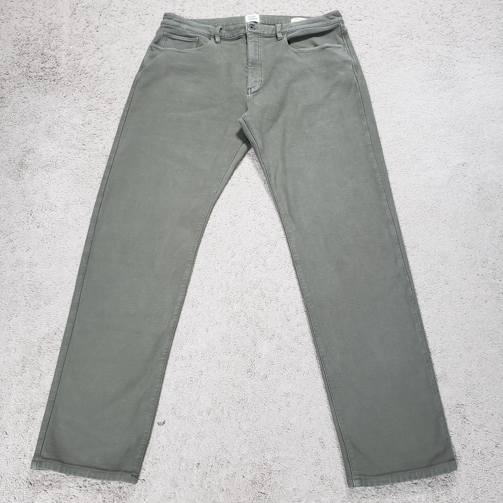 Flint And Tinder 365 Pants 38x34 (36x33) Green Straight Stretch Chino Huckberry